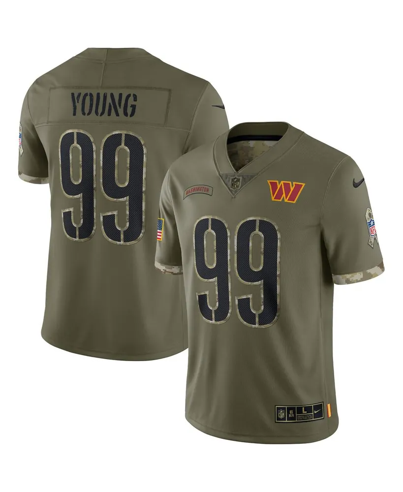 Men's Nike Chase Young Olive Washington Commanders 2022 Salute To Service Limited Jersey