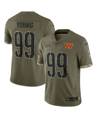 Men's Nike Chase Young Olive Washington Commanders 2022 Salute To Service Limited Jersey