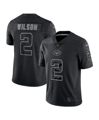 Men's Nike Zach Wilson Black New York Jets Rflctv Limited Jersey
