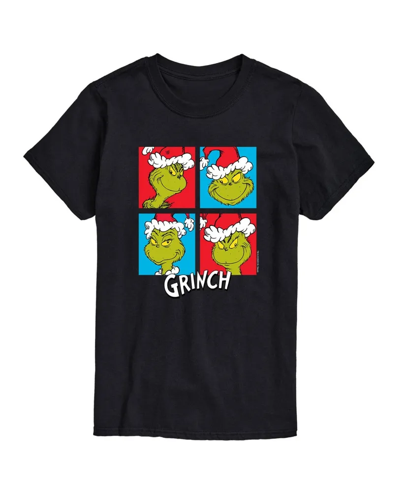 Airwaves Men's Dr. Seuss The Grinch Many Faces Graphic T-shirt