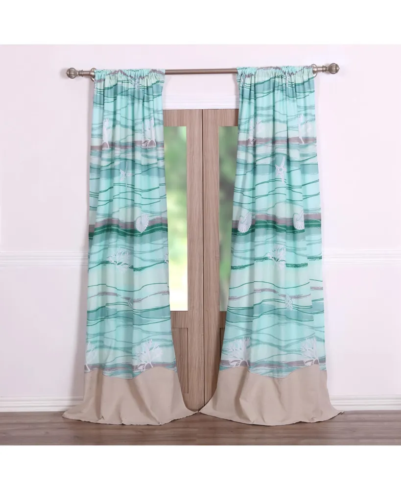 Greenland Home Fashions Maui Window Panel Pair
