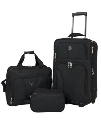 Travelers Club Bowman Eva Expandable Value Luggage and Travel Set, 3 Piece
