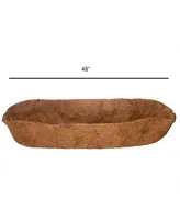 Grower Select Coconut Arts Forge Trough Shaped Coco Liner, 48-Inch