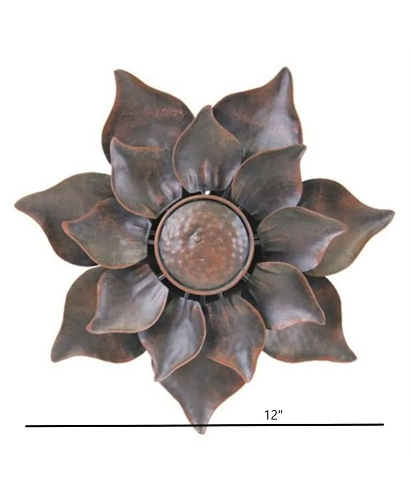 Exhart Environmental Systems 91100 Bronze Metal Kinetic Flower