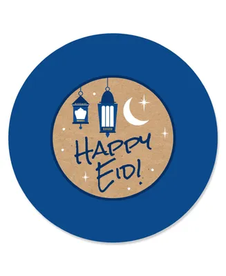 Ramadan - Eid Mubarak Circle Sticker Labels - 24 Count