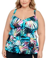 Swim Solutions Plus Triple Tier Tankini, Created For Macy's