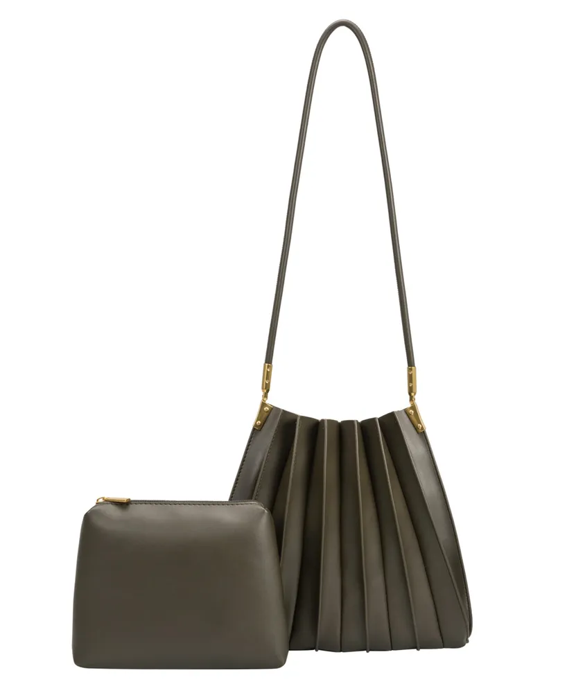 Melie Bianco Women's Carrie Pleated Shoulder Bag