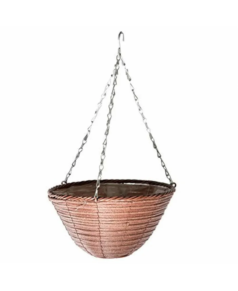 8 VARIOUS RATTAN HANGING BASKETS