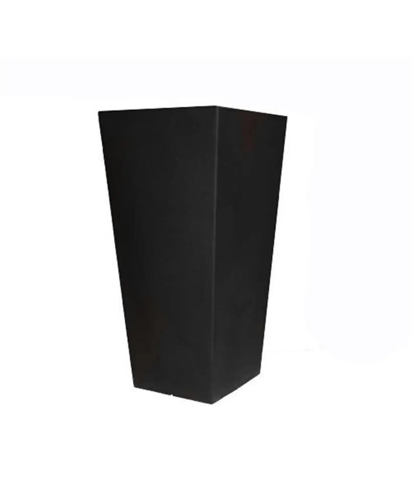 Tusco Products CTU26BK Cosmopolitan Tall Square Planter Black - 26in