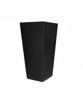 Tusco Products CTU26BK Cosmopolitan Tall Square Planter Black - 26in