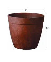 Novelty Manufacturing Company Round Dolce Planter Rust 6.5"