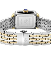 GV2 by Gevril Women's Padova Gemstone Swiss Quartz Diamond Accent Two-Toned Ss Ipyg Stainless Steel Bracelet Watch 27mm x 30mm