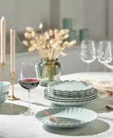 French Perle Scallop 4 Piece Place Setting