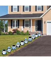 Big Dot of Happiness Winter Penguins Outdoor Holiday and Christmas Party Yard Decorations 10 Pc