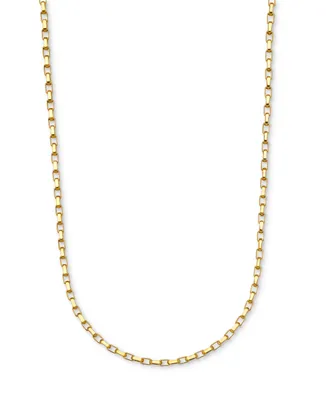 Elongated Box Link 20" Chain Necklace (3mm) in 14k Gold
