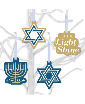 Happy Hanukkah - Chanukah Holiday Decorations - Tree Ornaments - Set of 12