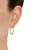 Giani Bernini Textured Oval Hoop Earrings 25mm, Created for Macy's