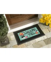Evergreen Indoor Outdoor Doormat Bundle Set of 5 - Frame and 4 Welcome Seasonal Inserts Spring Summer Fall and Winter