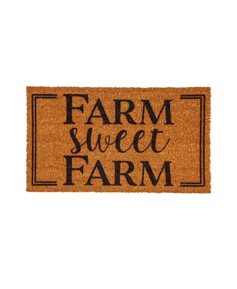 Monogrammed Evergreen Premium Coir Doormat