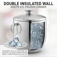 3 Liter Double-Wall Insulated Ice Bucket For Cocktail Bar