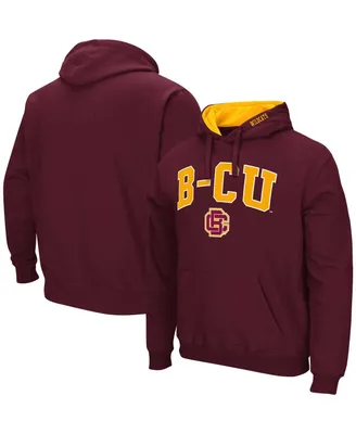 Men's Colosseum Maroon Bethune-Cookman Wildcats Arch & Logo Pullover Hoodie