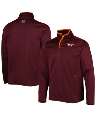 Men's Colosseum Maroon Virginia Tech Hokies Rebound Quarter-Snap Jacket