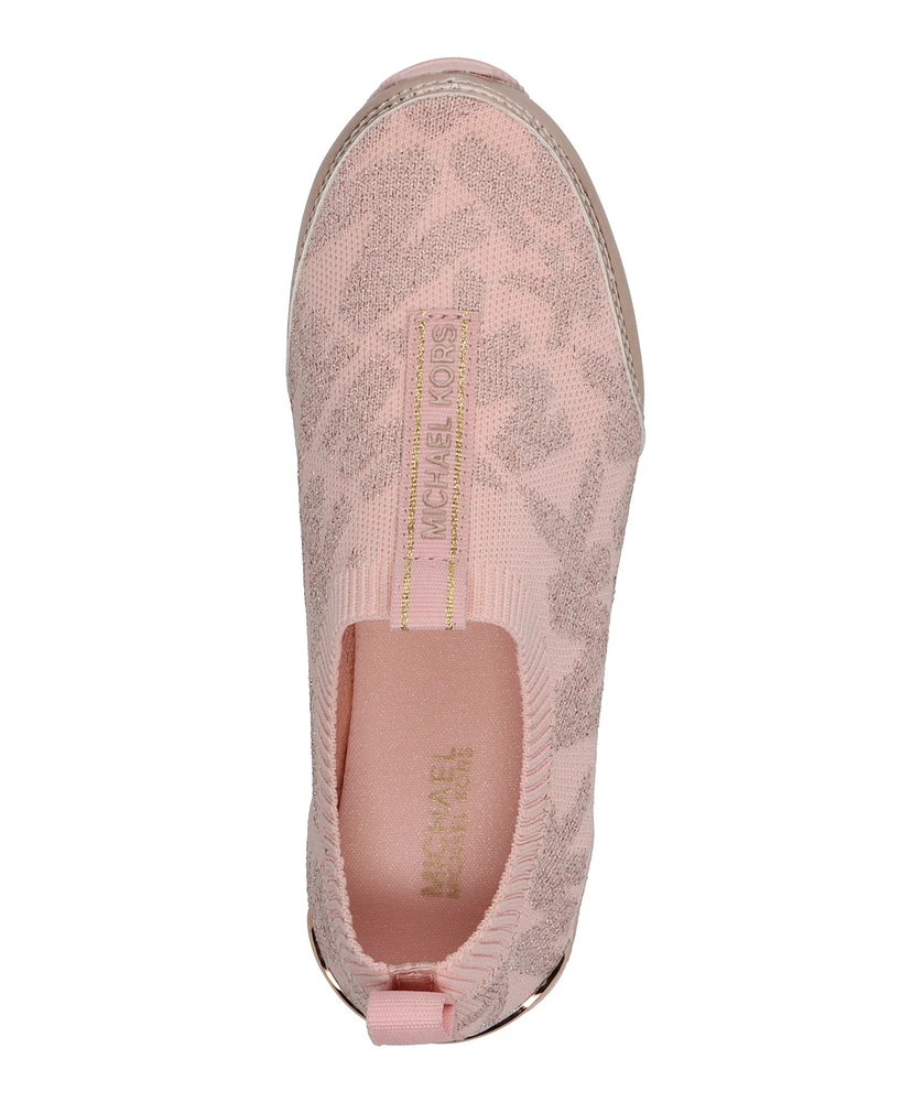 Michael Kors Toddler Girls Allie Sock Logo Slip On Sneakers