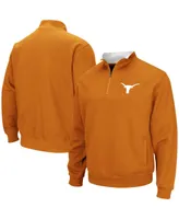 Men's Colosseum Texas Orange Texas Longhorns Tortugas Quarter-Zip Sweatshirt