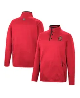 Men's Colosseum Red Maryland Terrapins Rebound Quarter-Snap Jacket