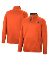 Men's Colosseum Orange Miami Hurricanes Rebound Quarter-Snap Jacket