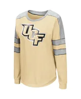 Women's Colosseum Ucf Knights Gold Trey Dolman Long Sleeve T-shirt