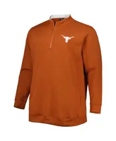 Men's Colosseum Texas Orange Longhorns Big and Tall Tortugas Logo Quarter-Zip Sweatshirt