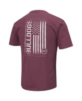 Men's Colosseum Heather Maroon Mississippi State Bulldogs Oht Military-Inspired Appreciation Flag 2.0 T-shirt