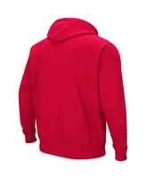 Men's Colosseum Red Marist Red Foxes Arch & Logo Pullover Hoodie