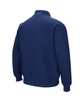 Men's Colosseum Navy Illinois Fighting Illini Big and Tall Tortugas Logo Quarter-Zip Sweatshirt