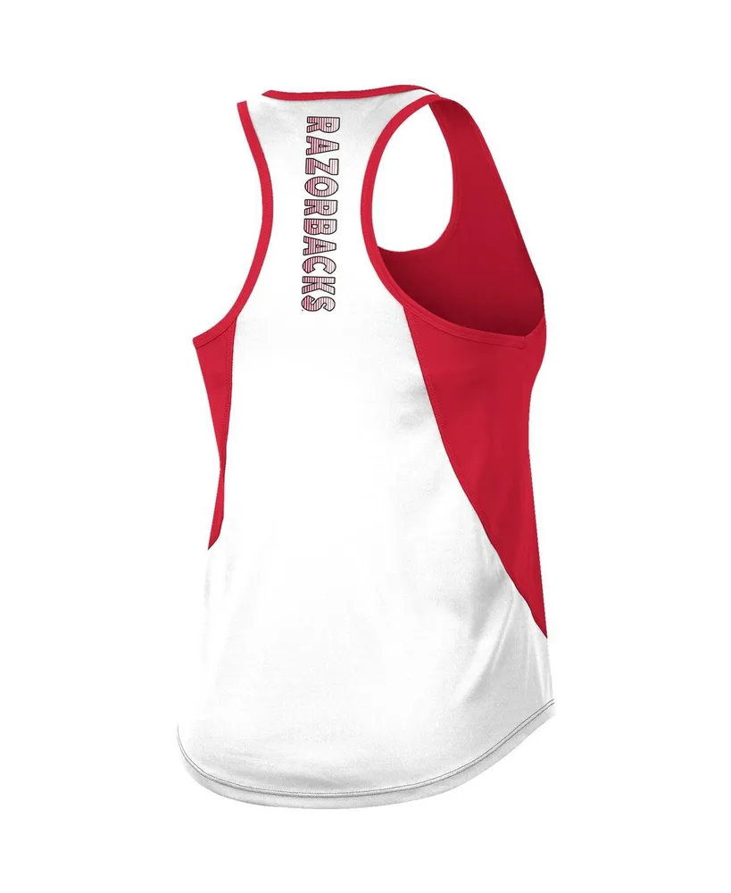 Women's Colosseum Cardinal Arkansas Razorbacks Sachs 2-Hit Scoop Neck Racerback Tank Top