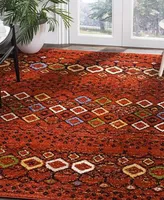 Safavieh Amsterdam AMS108 Terracotta and Multi 9' x 12' Outdoor Area Rug