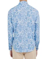 Society of Threads Men's Slim-Fit Non-Iron Performance Stretch Paisley-Print Button-Down Shirt