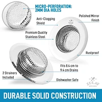 Zulay Kitchen Sink Drain Strainer 2 Pc.