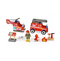 Hape Tri-level Wooden Fire Station