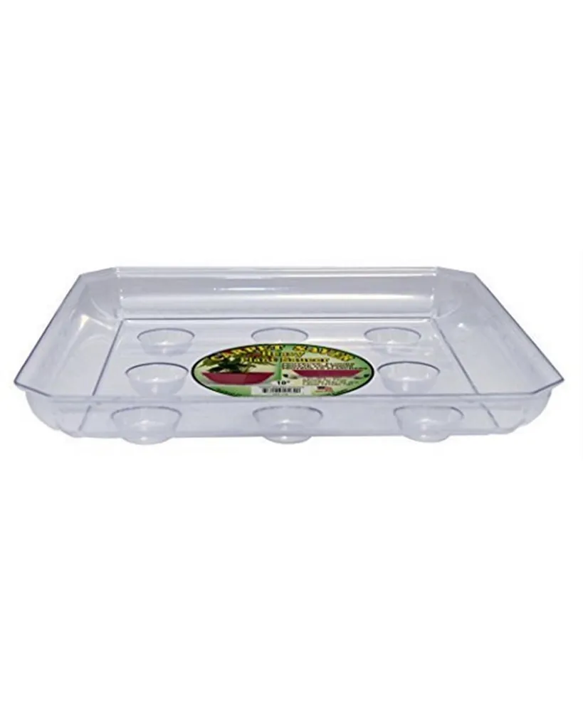 Curtis Wagner Square Plastics Carpet Saver Saucer, Clear Pack of 1