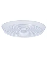 Curtis Wagner Plastics Round Vinyl Plant Saucer, Clear 17in D