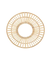 Round Rattan Boho Decorative Wall Mirror