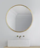 Round Metal Wall Mirror, 24" D