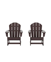 WestinTrends Outdoor Patio Porch Rocking Adirondack Chair (Set of 2)