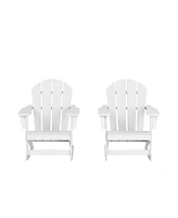 WestinTrends Outdoor Patio Porch Rocking Adirondack Chair (Set of 2)