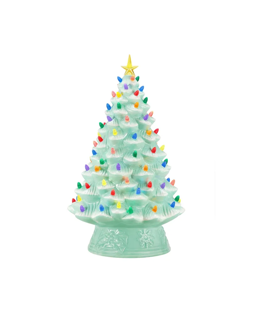 18" Nostalgic Christmas Tree Holiday Decor