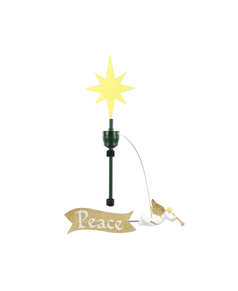 Animated Tree Topper Angel with Banner Holiday Decor