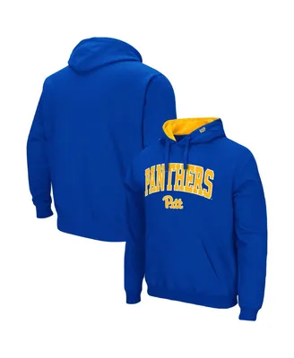Men's Colosseum Royal Pitt Panthers Arch & Team Logo 3.0 Pullover Hoodie