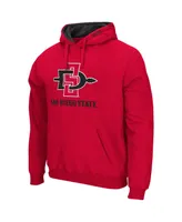 Men's Colosseum Cardinal San Diego State Aztecs Arch and Logo Pullover Hoodie